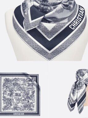 Dior Silk Scarf – Gouyi Hand-Painted 90